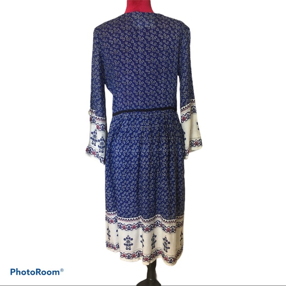 💙NWOT Blue Bohemian Inspired Dress - Picture 2 of 10